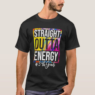 Camiseta 5th Grade Teacher Straight Outta Energy Groovy Tie