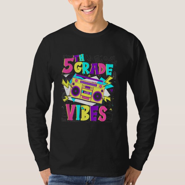 Camiseta 5th Grade Vibes Stereo Student Teacher Back To Sch (Anverso)