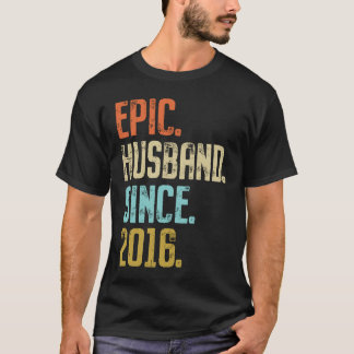 Camiseta 5th Wedding Anniversary For Him Epic Husband Since