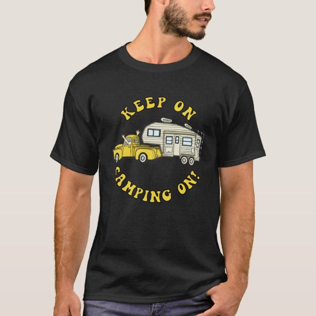 Camiseta 5th wheel KEEP ON CAMPING ON Camper Hippie (Anverso)