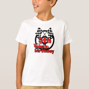 Camiseta 5to cumpleaños de las carreras de coches