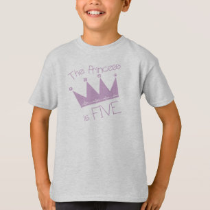 Camiseta 5to cumpleaños de princesa Crown