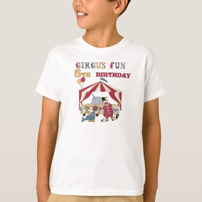 Camiseta 5to cumpleaños del circo (Anverso)