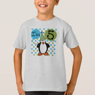 Camiseta 5to Cumpleaños del pingüino
