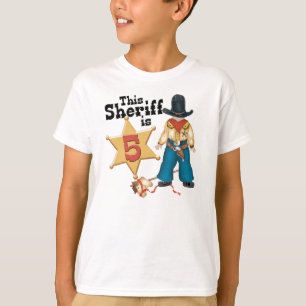 Camiseta 5to cumpleaños del sheriff