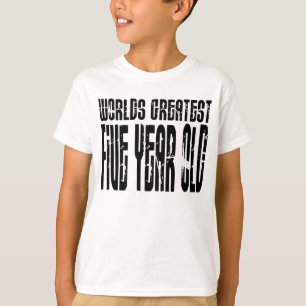 Camiseta 5to El viejo de cinco años más grande de los