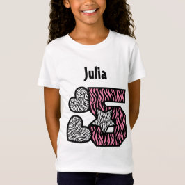 Camiseta 5to La cebra del cumpleaños raya 40F de cinco años