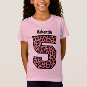 Camiseta 5to Nombre de encargo de cinco años V1 del