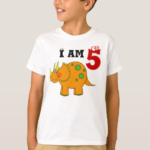 Camiseta 5to regalo de cumpleaños, triceratops del