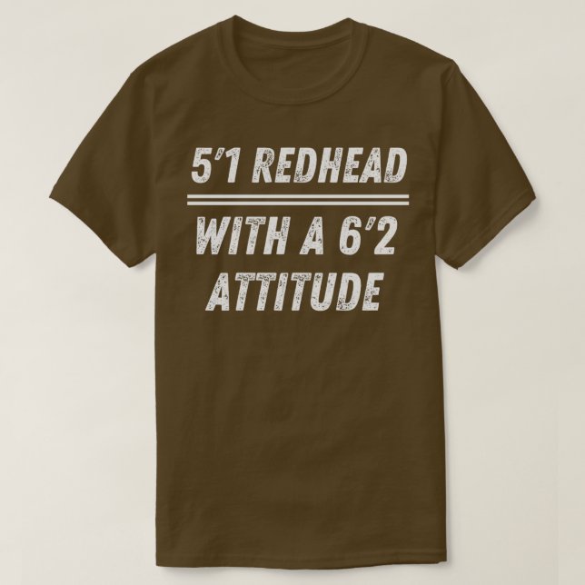 Camiseta 5x271quot Redhead con Actitud (Diseño del anverso)