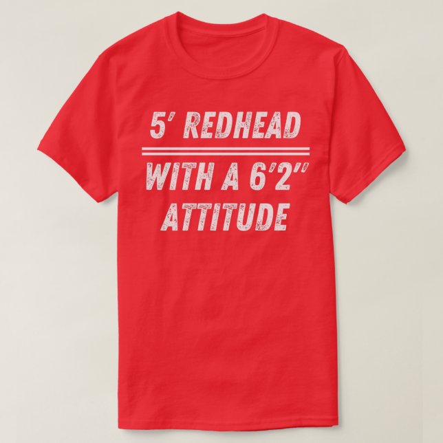 Camiseta 5x27 Redhead con actitud (Diseño del anverso)