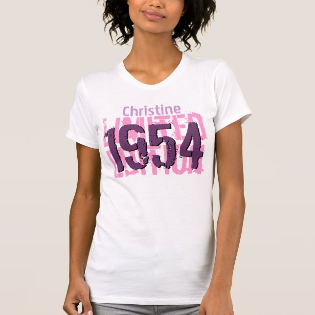 Camiseta 60º Regalo de cumpleaños 1954Edición limitada V60B (Anverso)