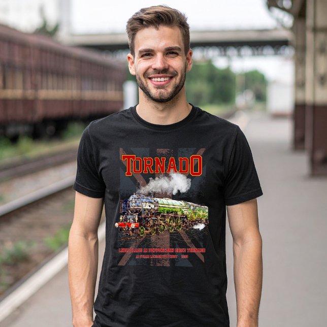 Camiseta 60163 Tornado Vintage Steam Train Locomotive (Tornado Vintage Steam Train English Locomotive. Mens Basic T-Shirt)