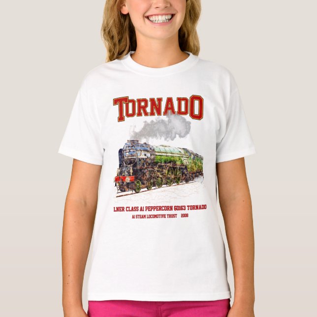 Camiseta 60163 Tornado Vintage Steam Train Locomotive (Anverso)