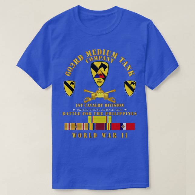 Camiseta 603ᵉʳ Cav Phil WII con PAC SVC (Diseño del anverso)