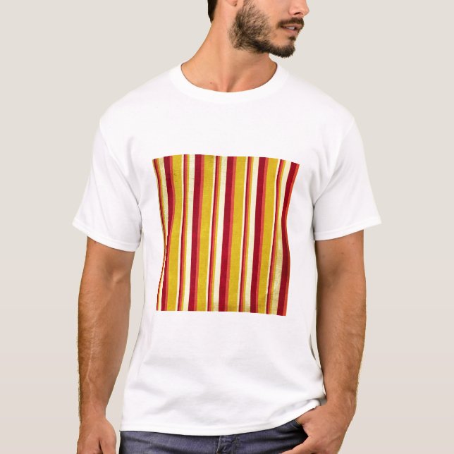 CAMISETA 607 OTOÑO FRANJA BURGUNDY ROJO ORO AMARILLO (Anverso)
