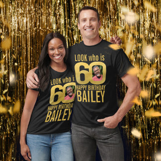 Camiseta 60.ª apariencia de cumpleaños 60 personalizados fo