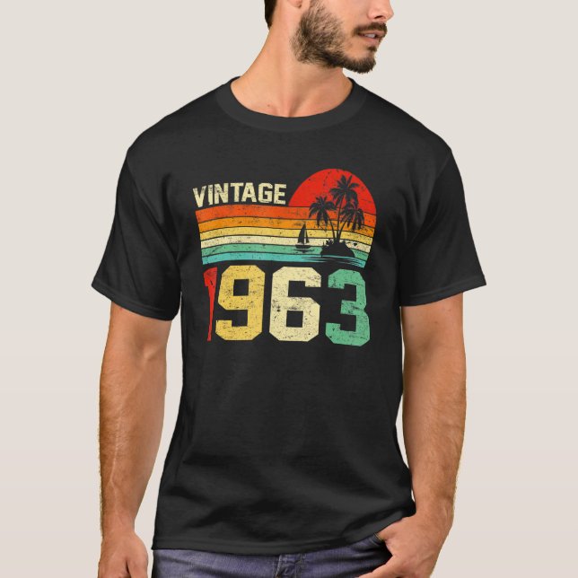 Camiseta 60.ª cosecha 1963 Hombres retro Mujeres 60 años (Anverso)
