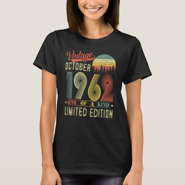 Camiseta 60.ª cosecha de cumpleaños, octubre de 1962 (Anverso)