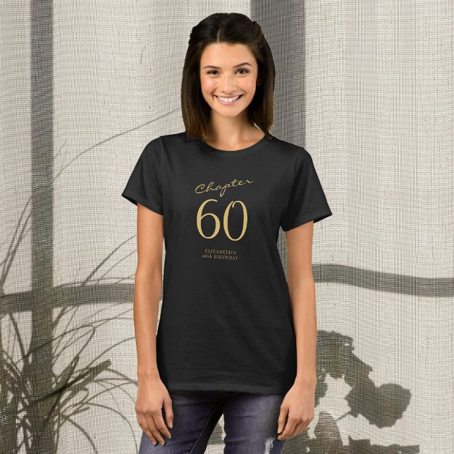 Camiseta 60.ª Fiesta de Cumpleaños Guión de Oro Negro (Subido por el creador)