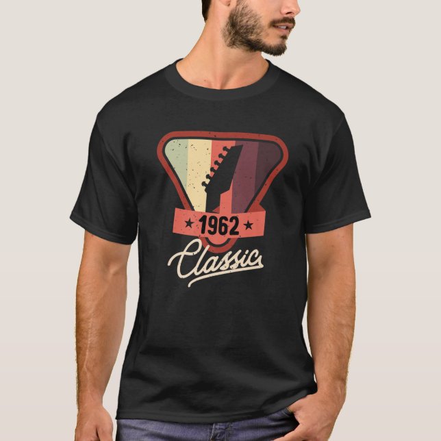 Camiseta 60.ª Guitarista Vintage Tees Classic (Anverso)