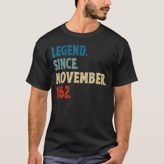 Camiseta 60.ª leyenda de cumpleaños desde noviembre de 1962
