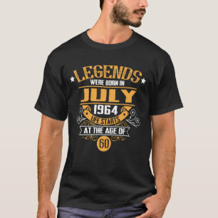 Camiseta 60.ª leyenda de cumpleaños nacido el 1 de julio de