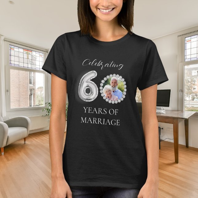 Camiseta 60.º aniversario de los bodas de diamantes negros (Subido por el creador)