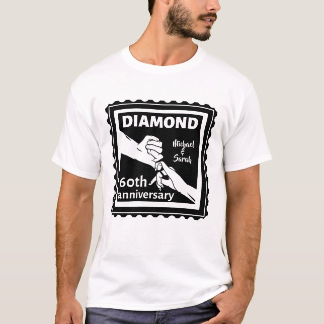 Camiseta 60.º aniversario de los bodas de diamantes tradici (Anverso)