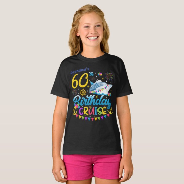 Camiseta 60.º Chica de Fiesta en crucero de cumpleaños (Anverso completo)