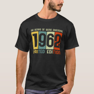 Camiseta 60.º Cumpleaños 60 Años Awesome Retro Tees Limited