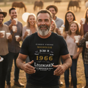 Camiseta 60.º cumpleaños Añadir tu nombre nacido en 1966 le
