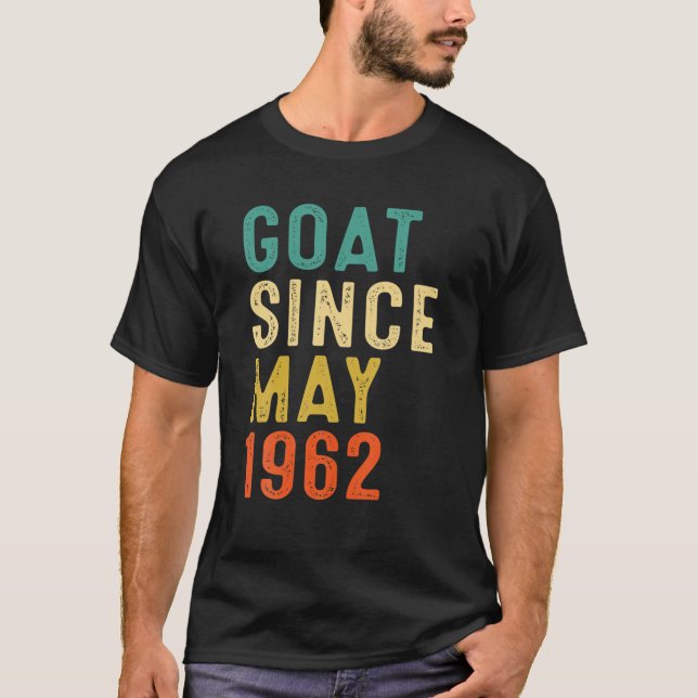 Camiseta 60.º Cumpleaños Cabra De 60 Años Desde Mayo De 196 (Anverso)