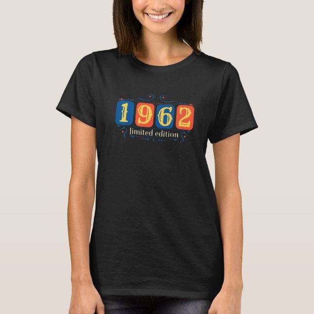 Camiseta 60.º cumpleaños damas hombres 60 años 1962 11 (Anverso)
