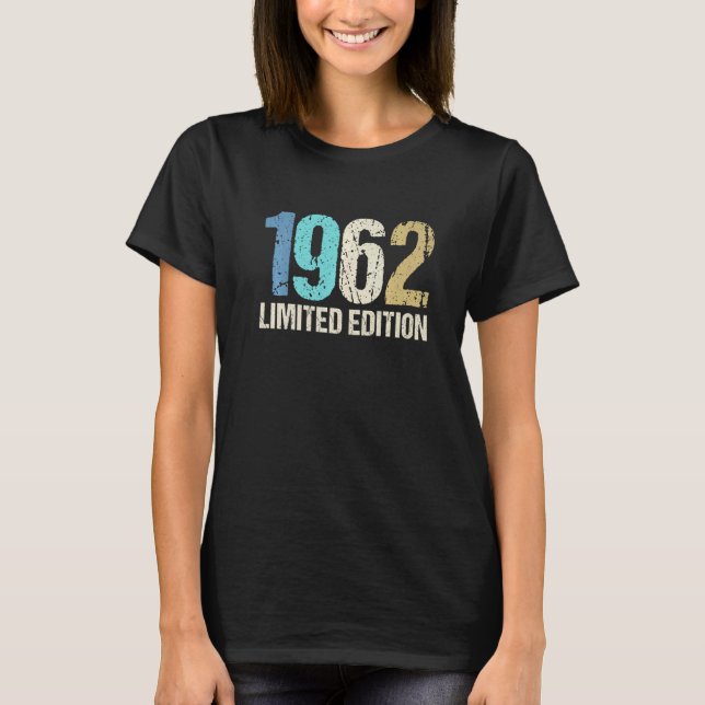 Camiseta 60.º cumpleaños damas hombres 60 años 1962 18 (Anverso)