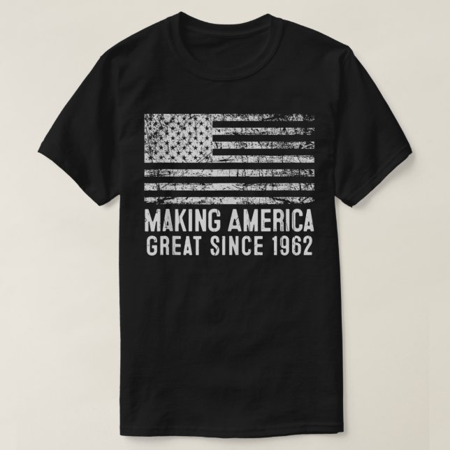 Camiseta 60.º cumpleaños, haciendo grande a Estados Unidos  (Diseño del anverso)