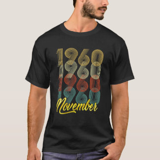 Camiseta 60.º cumpleaños molesto noviembre 1960 Regalos 60 