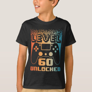 Camiseta 60.º Cumpleaños Para Hombres Nivel 60 Jugador Desb