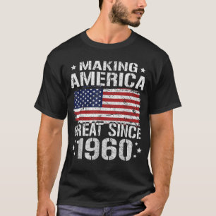 Camiseta 60.º cumpleaños regalos Estados Unidos Bandera est