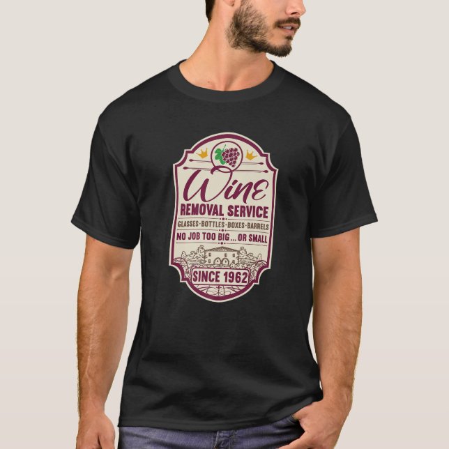 Camiseta 60.º Cumpleaños Servicio De Eliminación De Vinos I (Anverso)