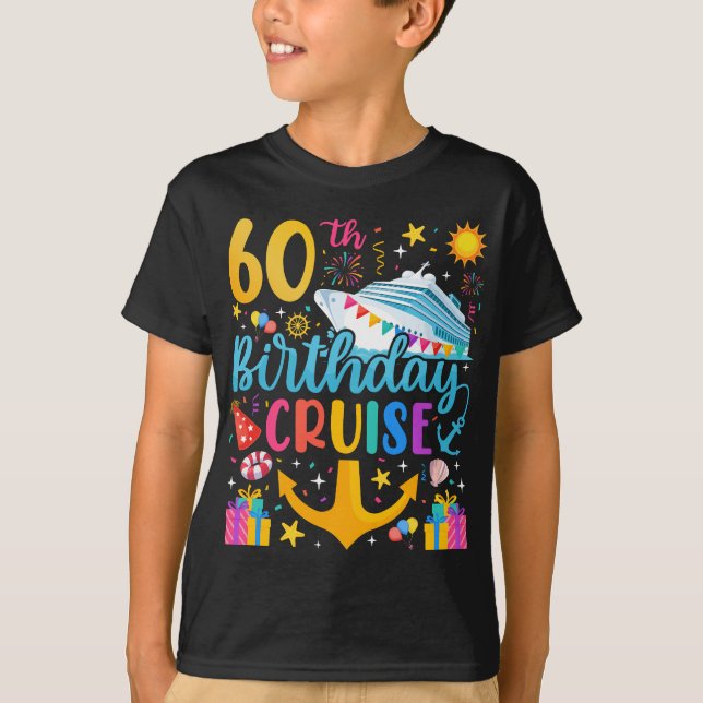 Camiseta 60.º Fiesta del Día B de crucero de cumpleaños (Anverso)