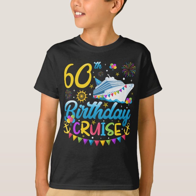 Camiseta 60.º Fiesta del Día B de crucero de cumpleaños (Anverso)