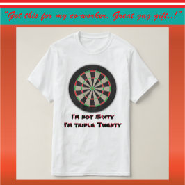Camiseta 60.º humor de cumpleaños de la Liga Dart