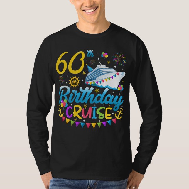 Camiseta 60.º Nacimiento Cruise B-Day Fiestas Hombres Larga (Anverso)