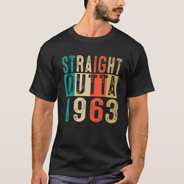 Camiseta 60.º regalo de cumpleaños directo a partir de 1963 (Anverso)