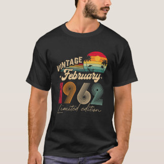 Camiseta 60.º Regalo De Cumpleaños Hombres Vintage Febrero