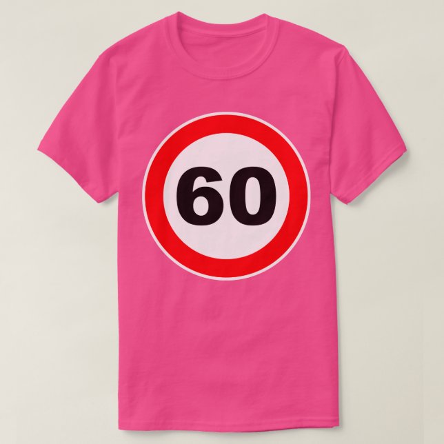 Camiseta 60.º regalo de cumpleaños Rótulo de carretera jubi (Diseño del anverso)