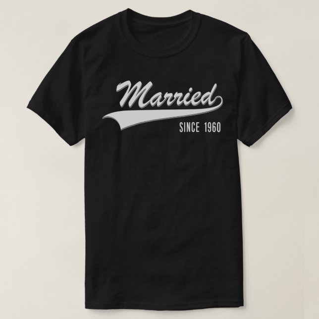 Camiseta 60° Aniversario de la Pareja Regalo Casado desde (Diseño del anverso)