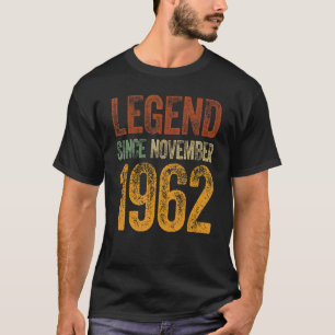 Camiseta 60 Aniversario de Noviembre Nacido 60 años de leye