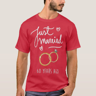Camiseta 60° Aniversario del Boda recién casado hace 60 año